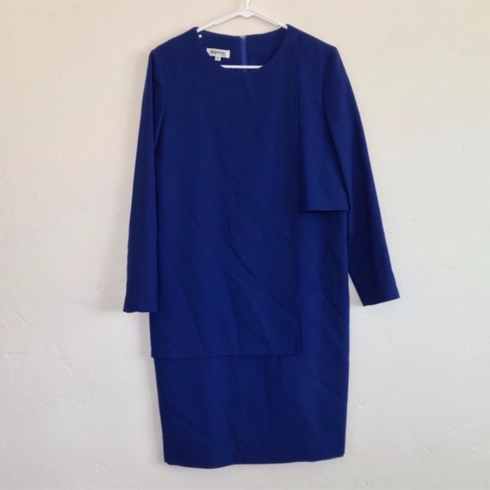 Vintage Depeche Mode Blue Thick Knit Shift Dress 4